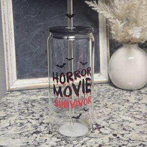 Horror Movie Survivor Glass Tumbler
